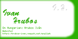 ivan hrubos business card